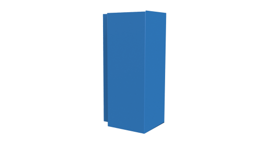 Планка угла наружного сложная Блок-хаус 110x110x2000 мм, 5015 небесно-синий глянцевый