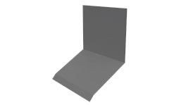 Планка примыкания верхняя к стене фальц 150x130x20 мм, 9006 бело-алюминиевый глянцевый