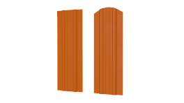 Штакетник Евротрапеция 110x0,45 мм, 2011 насыщенный оранжевый