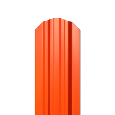 Штакетник Евротрапеция 117x0,45 мм, 2004 оранжевый глянцевый