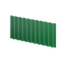 Профнастил С21 1051/1000x0,65 мм, 6002 лиственно-зеленый глянцевый