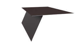 Планка карнизная фальц 130x80 мм, 8017 шоколадно-коричневый PUR Pruf