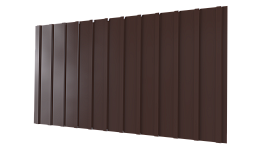 Профнастил С10 1170/1100x0,65 мм, 8017 шоколадно-коричневый глянцевый