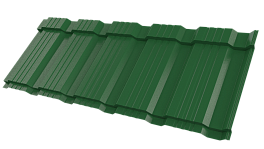 Металлочерепица Каскад 1185/1150x0,5 мм, 6002 лиственно-зеленый глянцевый