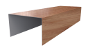 Крышка 40x65x40 мм, Золотой орех 3D