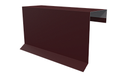 Планка торцевая фальц 65x97 мм, 3005 винно-красный матовый
