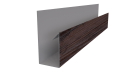 Планка П-образная Блок-хаус 30x30x2000 мм, Морёный дуб 3D