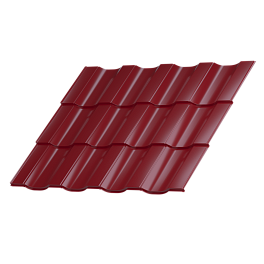 Металлочерепица Геркулес 25 1200/1150x0,5 мм, 3011 коричнево-красный глянцевый