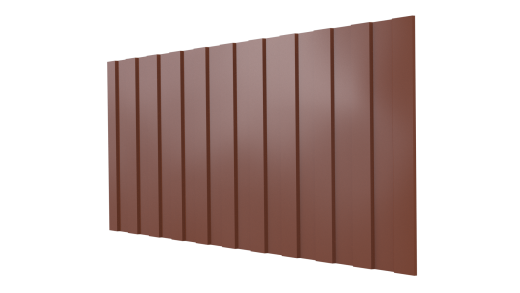 Профнастил С8 1200/1150x0,7 мм, 8004 медно-коричневый глянцевый