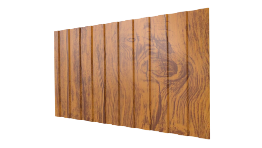 Профнастил С8 1200/1150x0,45 мм, Золотистый дуб 3D