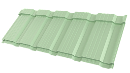 Профиль Пегас 1185/1150x0,4 мм, 6019 бело-зеленый глянцевый