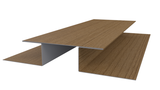 Планка стыковочная сложная Блок-хаус 110x2000 мм, Орех 3D
