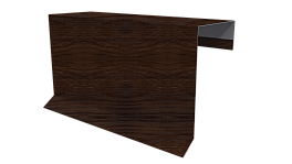 Планка торцевая фальц 65x97 мм, Античный дуб 3D