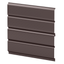 Софит Л-брус перфорированный 264/241x0,45 мм, 8019 серо-коричневый глянцевый