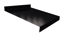 Отлив простой 20х200х20 мм, 9006 бело-алюминиевый глянцевый