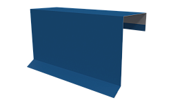 Планка торцевая фальц 65x97 мм, 5015 небесно-синий глянцевый