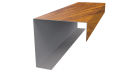 Декоративная накладка угловая 20x60x60x20 мм, Золотистый дуб 3D