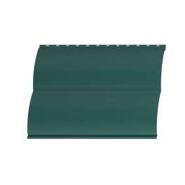 Металлосайдинг Блок хаус 383/355x0,5 мм, 6005 зеленый мох матовый