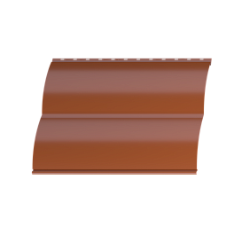 Металлосайдинг Блок хаус 383/355x0,5 мм, 8004 медно-коричневый глянцевый