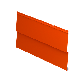Металлосайдинг Корабельная доска 267/236x0,45 мм, 2004 оранжевый глянцевый