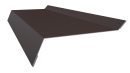 Планка примыкания в штробу 20x60x10 мм, 8017 шоколадно-коричневый PUR Pruf