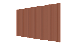 Профнастил НС16 1150/1100x0,45 мм, 8004 медно-коричневый матовый