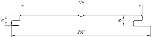 Лайн Про Полоса 200/176x0,45 мм, 7035 светло-серый глянцевый