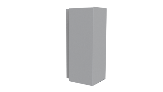 Планка угла наружного сложная Блок-хаус 110x110x2000 мм, 9006 бело-алюминиевый глянцевый
