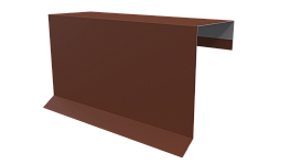 Планка торцевая фальц 65x97 мм, 8004 медно-коричневый матовый