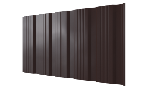Профнастил К20 1185/1120x0,5 мм, 8017 шоколадно-коричневый глянцевый