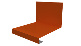 Планка примыкания нижняя к трубе фальц 140x200 мм, 2004 оранжевый глянцевый