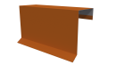 Планка торцевая фальц 65x97 мм, 2011 насыщенный оранжевый глянцевый