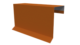 Планка торцевая фальц 65x97 мм, 2011 насыщенный оранжевый глянцевый