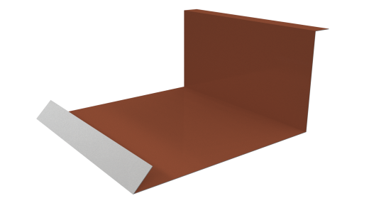 Планка примыкания нижняя 100x200x2000 мм, 8004 медно-коричневый глянцевый