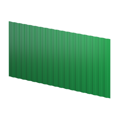Профнастил С8 1200/1150x0,65 мм, 6002 лиственно-зеленый глянцевый