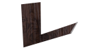 Планка примыкания верхняя к трубе фальц 250x210 мм, Морёный дуб 3D