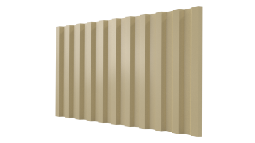 Профнастил С21 1051/1000x0,4 мм, 1014 слоновая кость глянцевый