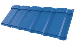 Металлочерепица Каскад 1185/1150x0,5 мм, 5015 небесно-синий глянцевый
