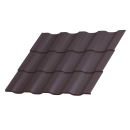 Металлочерепица Геркулес 30 1200/1150x0,5 мм, 8017 шоколадно-коричневый матовый