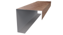Декоративная накладка угловая 20x60x60x20 мм, Орех 3D
