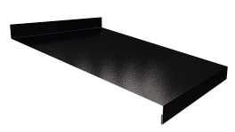 Отлив простой 20х250х20 мм, 9006 бело-алюминиевый глянцевый