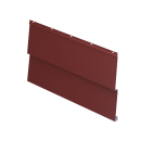 Металлосайдинг Корабельная доска 267/236x0,4 мм, 3009 оксид красный глянцевый
