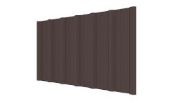 Профнастил НС16 1150/1100x0,5 мм, 8017 шоколадно-коричневый стальной бархат