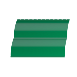 Металлосайдинг Блок хаус 383/355x0,5 мм, 6029 мятно-зеленый глянцевый