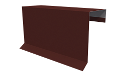 Планка торцевая фальц 65x97 мм, 3009 оксид красный глянцевый