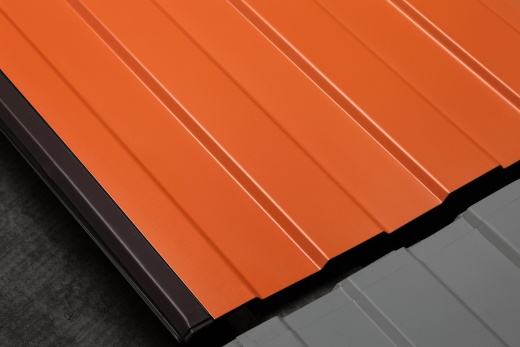 Профнастил С8 1200/1150x0,7 мм, 8004 медно-коричневый глянцевый