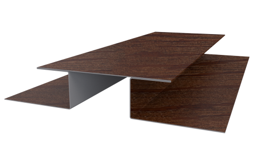 Планка стыковочная сложная Блок-хаус 110x2000 мм, Дуб Кельтик 3D