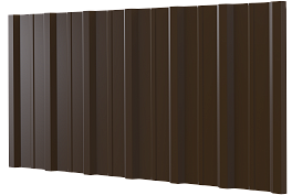 Профнастил НС16 1150/1100x0,7 мм, 8017 шоколадно-коричневый глянцевый