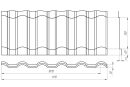 Металлочерепица Дюна 1170/1070x0,5 мм, 6005 зеленый мох глянцевый