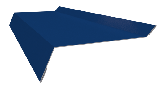 Планка примыкания в штробу 20x60x10 мм, 5005 сигнальный синий глянцевый